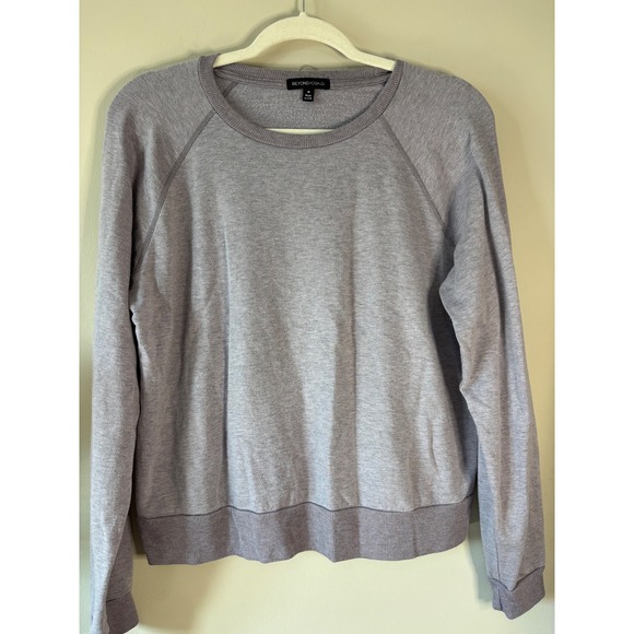 Beyond Yoga Gray Crewneck Sweatshirt Women's Made in USA Athleisure Pullover - Picture 1 of 5